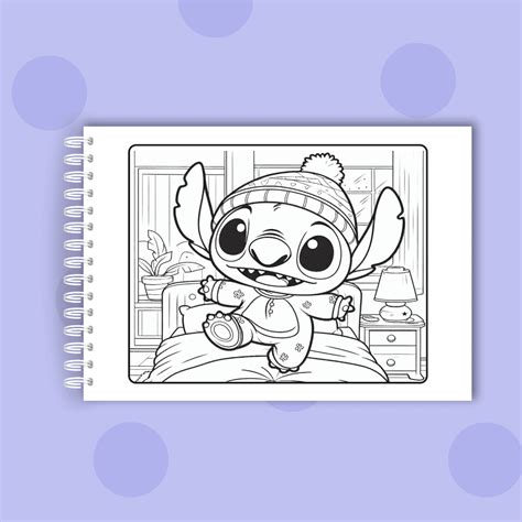 Caderno De Colorir Stitch - Caderno de Colorir Stitch Roxo 52 Páginas A5 Capa Dura - Atividades ...