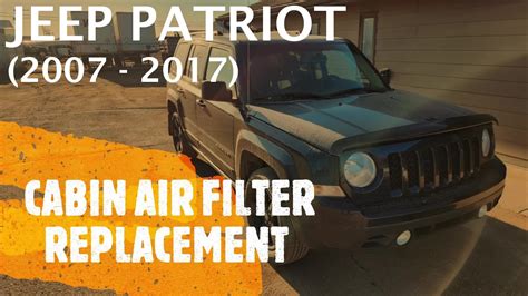 Jeep Patriot Cabin Air Filter Replacement Removal