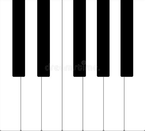 Piano Keys Original Proportions Stock Vector Illustration Of