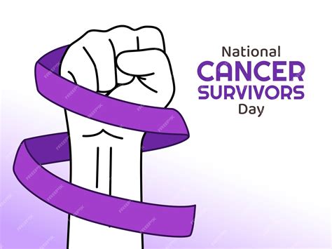 Premium Vector National Cancer Survivors Day Design And Purple