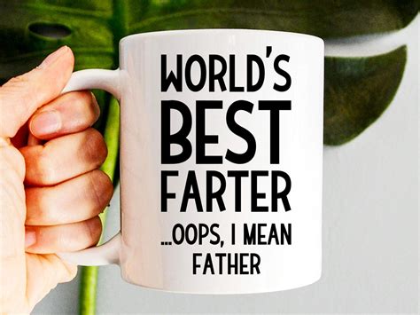 World S Best Farter Oops I Mean Father Mug Funny Etsy