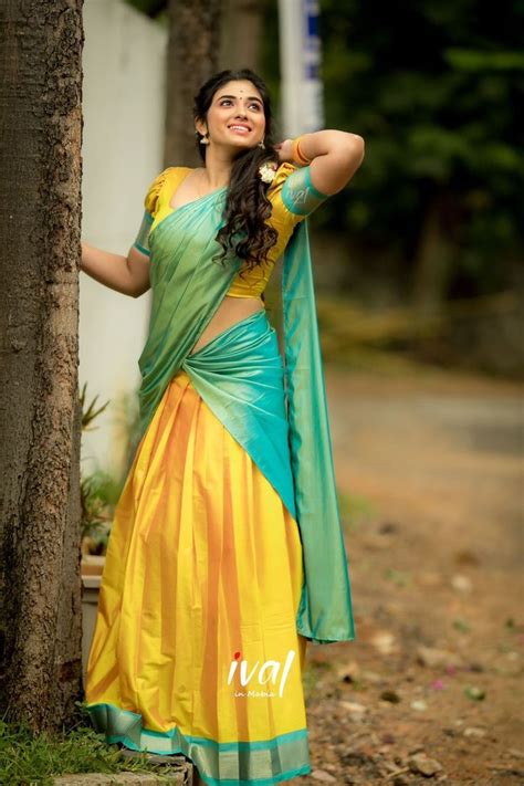 Ival Halfsaree Padmakshi 028 Half Saree Designs Half Saree Saree