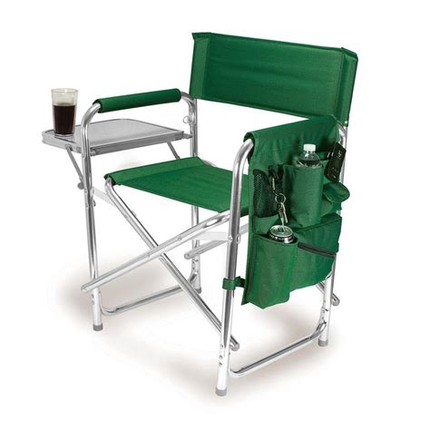 Shop Picnic Time Green Aluminum Folding Camping Chair at Lowes.com