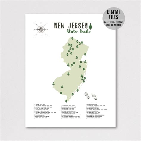 New Jersey State Parks Map New Jersey Map T For Adventurer