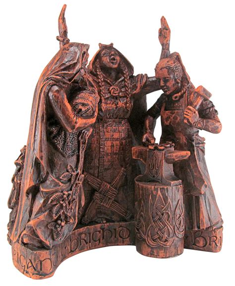 Brigid Statue Brigantia Brigit Triple Goddess Ancient Wicca Altar