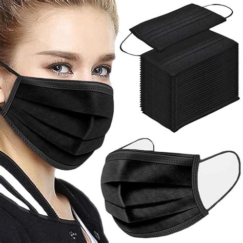 Amazon Nnpcbt Pcs Ply Black Disposable Face Mask Filter