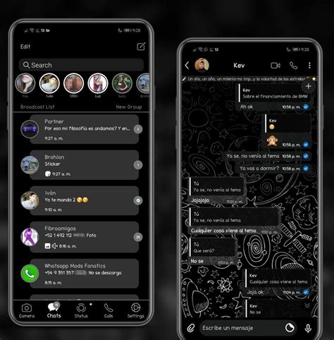 Material Space Dark Theme For Yowhatsapp Ra Whatsapp By Ethel Ios