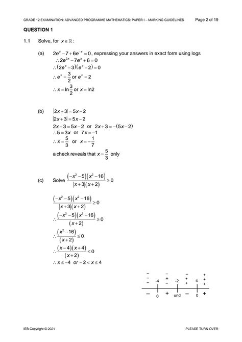 SOLUTION Past Exam Papers Advanced Programme Mathematics Ieb Nsc Grade