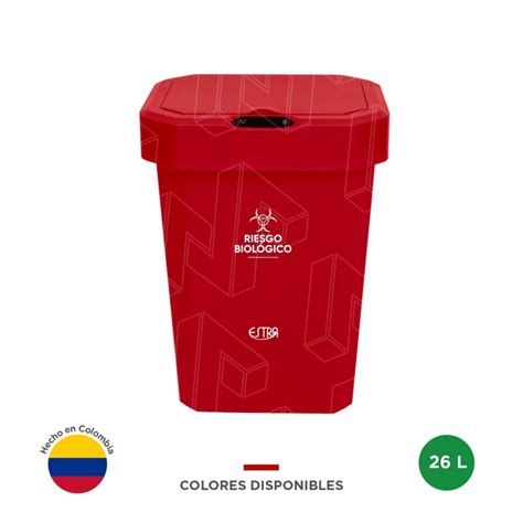 BOTE DE BASURA TAPA CON SENSOR ESTRABINS RPBI 26 L