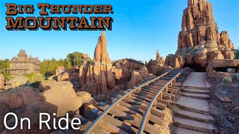 K Big Thunder Mountain On Ride Back View Pov Disneyland Paris