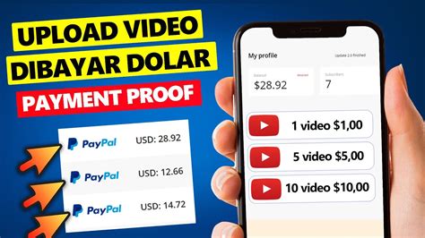 Upload Video Dibayar Dolar Paypal Gratis Upto Cara Dapat Uang