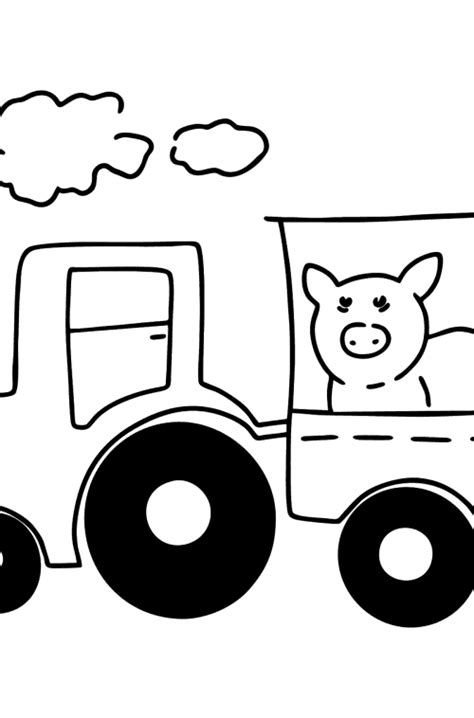 Tractor with Trailer coloring page ♥ Online or Printable for Free!