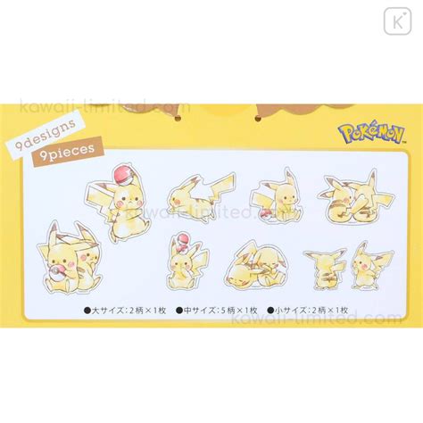 Japan Pokemon Vinyl Deco Sticker Set Pikachu Pokeball Kawaii Limited