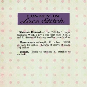 1930 S Pretty Pussy Bow Jumper With Belt PDF Knitting Pattern Bust 34 Etsy