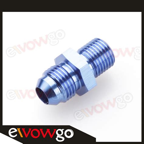 An 8 An8 8an Male To 38 Bsp Bspp Straight Adapter Aluminum Blue Ebay