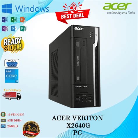 (READY STOCK) Acer Veriton X2640G PC Intel Core i5-6TH Gen Processor ...