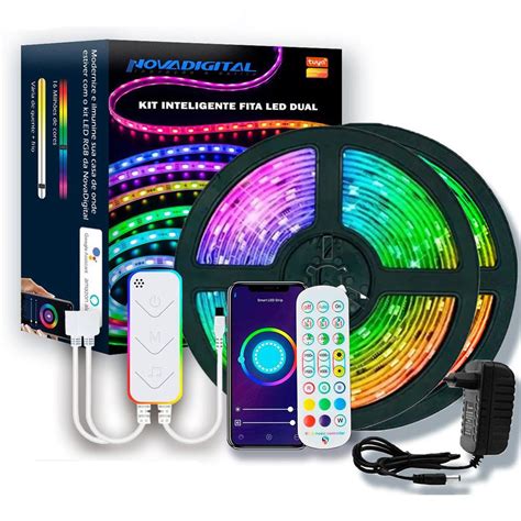 Kit Fita De Led Ekaza Inteligente RGB 5m Escorrega o Preço