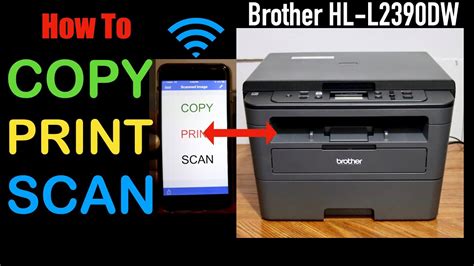 How To Copy Print Scan With Brother Hl L2390dw Printer Youtube