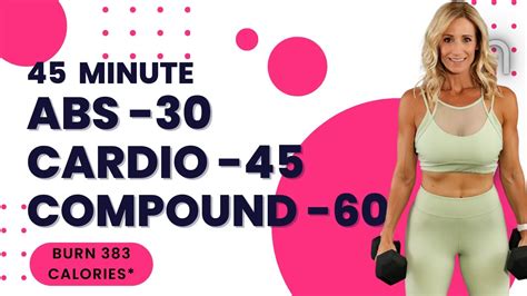 45 Minute Total Body Hiit Workout Abs Cardio Compound No Repeat 30 45 60 Second Intervals