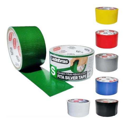 Fita Multi Uso Tipo Silver Tape Verde Mm X M Kit Un Adelbras