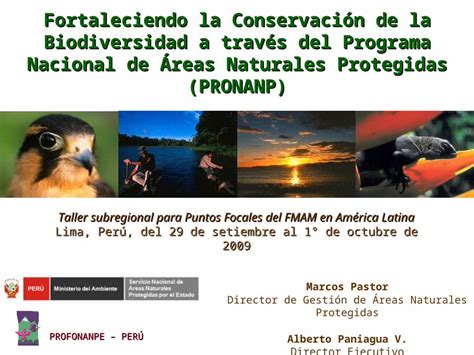 PPT PROFONANPE PERÚ Fortaleciendo la Conservación de la