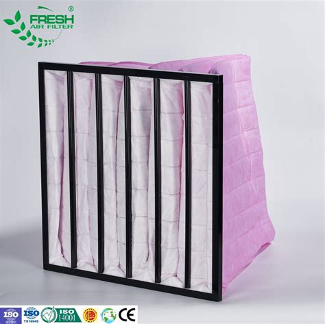 F8 Medium Efficiency Multi Layer Non Woven Fabric Air Pocket Filter