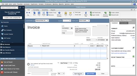 Create An Invoice In Quickbooks Desktop Pro Instructions With Create