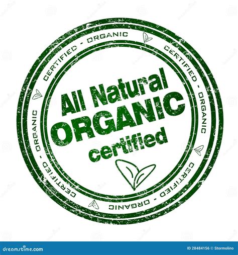 Round Stamp With Text All Natural Organic Stock Illustration