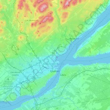 Carte Topographique Qu Bec Altitude Relief