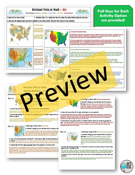 Different Types Of Maps Worksheets Map Skills Lesson Pack Worksheets Library