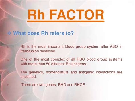 Rh factor