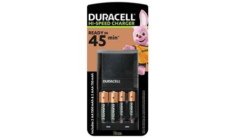 Buy Duracell 45 Minutes Battery Charger With 2 Aa And 2 Aaa Battery Chargers Argos