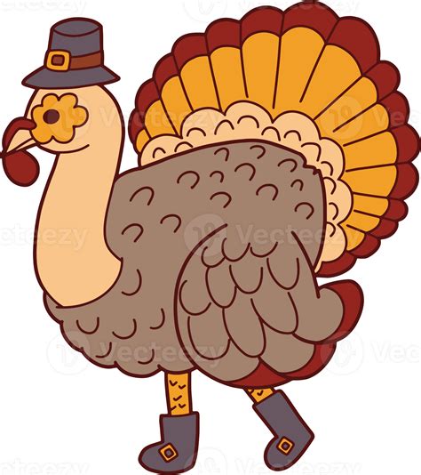 Thanksgiving turkey hand drawing style 27148250 PNG