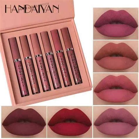 Handaiyan Matte Lipstick Set 6 Colors Bd Amajan Shop