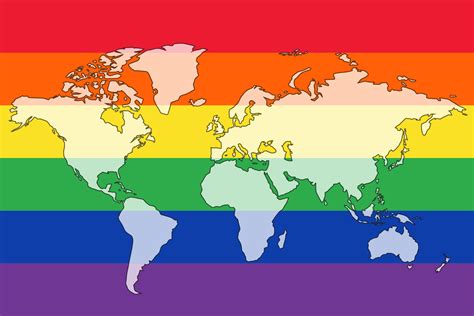 World map supporting Lgbt community vector illustration. Vector icon ...