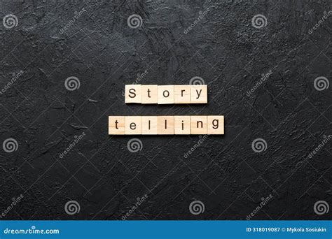 Term Story Telling Word Made With Wooden Blocks Concept Stock Image