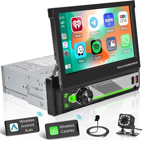 Hikity Autoradio 1 Din Carplay Android Auto Autoradio Bluetooth Avec 7