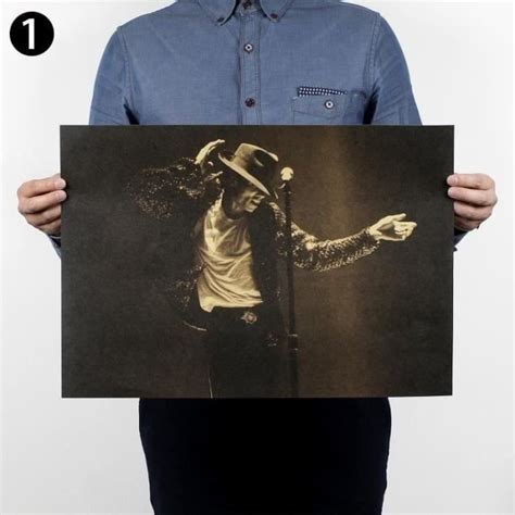 Affiche De Mur En Papier Kraft D Coration Murale Michael Jackson