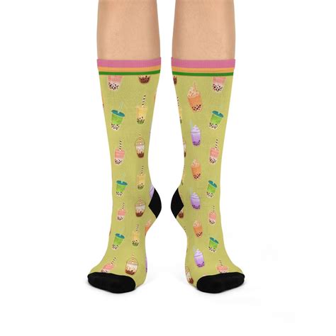 Bubble Tea Socks Boba Milk Tea Colorful Milk Tea Socks For Boba