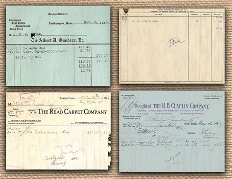 Vintage Ledgers And Receipts Digital Download Junk Journal Etsy