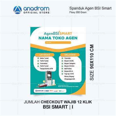 Jual Spanduk Atribut Wajib Agen BSI Smart Banner Agen BSI Smart