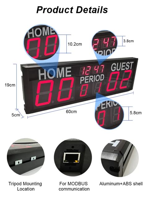 Large Scoreboard Outdoor Basketball Volleyball Scoreboard Electronic