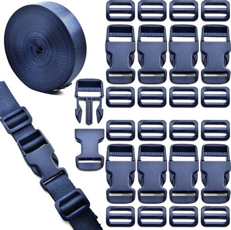 Amazon MELORDY 1 Inch Buckles Straps Set With 10 Yards Nylon