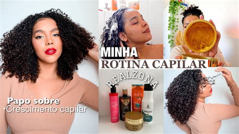 Minha rotina capilar realzona lavagem hidratação finalização