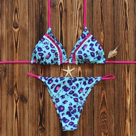 Leopard Bikinis For Women Swimwear 2017 New Sexy String Bikini Set