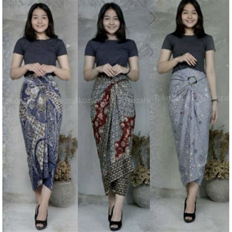 Jual Rok Lilit Rok Lilit Batik Bawahan Rok Kebaya Modern Aurel Hijau