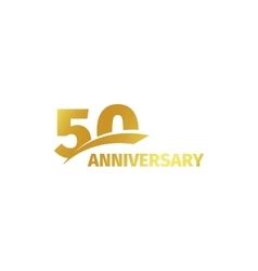 Isolated Abstract Golden 70th Anniversary Logo Vector Image