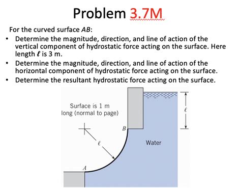 Answered Problem 3 7M For The Curved Surface AB Determin