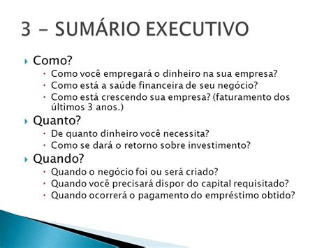 Exemplo De Sumario Executivo De Uma Empresa Novo Exemplo