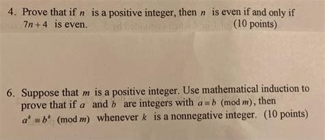 Solved 4 Prove That If N Is A Positive Integer Then N Is